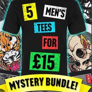 Mystery box 5 men TEES X $15 size large